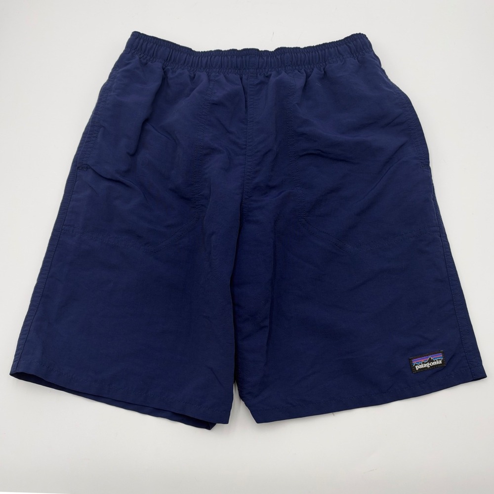 Patagonia Kids XL Navy Blue Baggies Shorts Mesh Lined Activewear Swimming Trucks